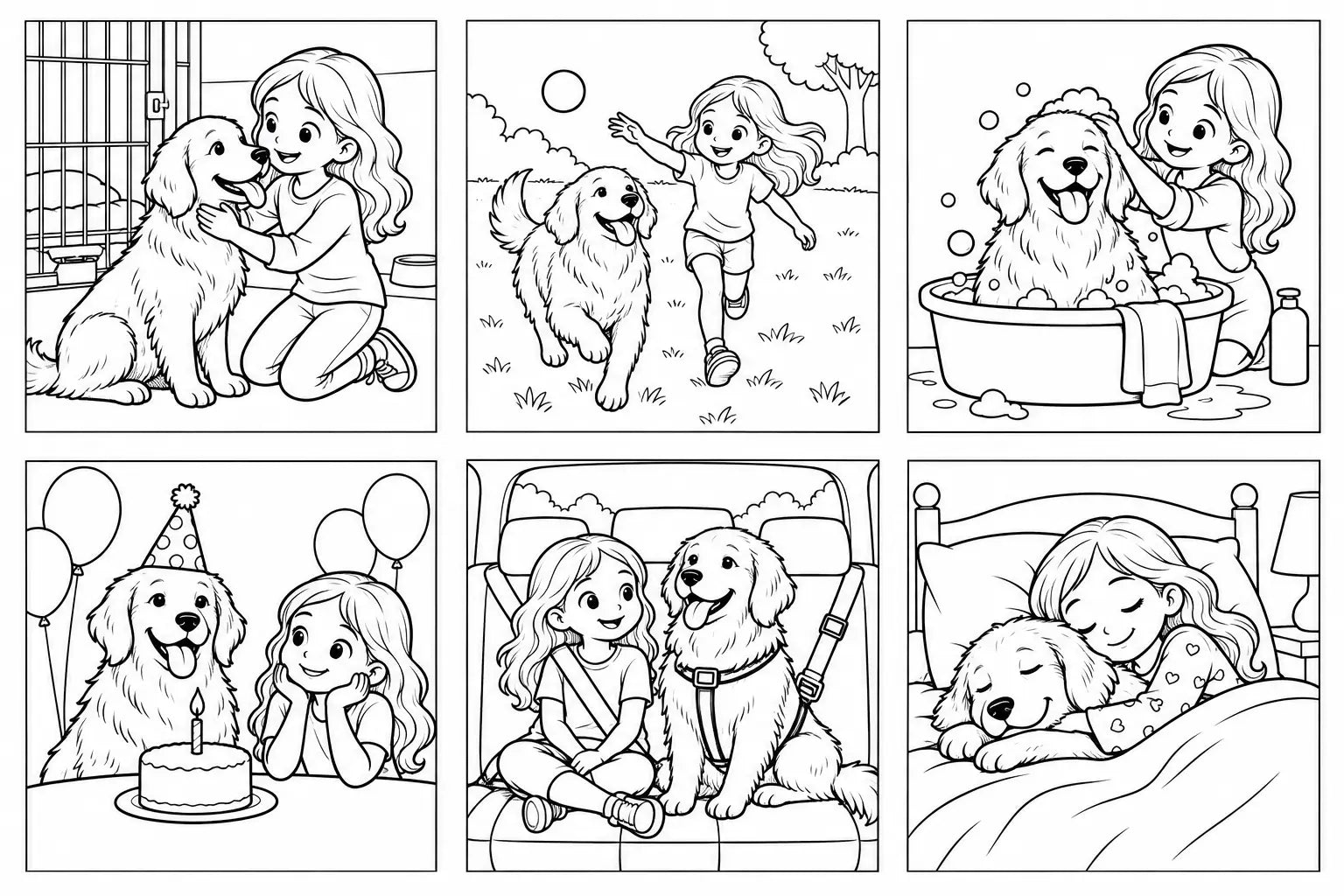 Inside-page examples from a fictional You, Outlined sample book