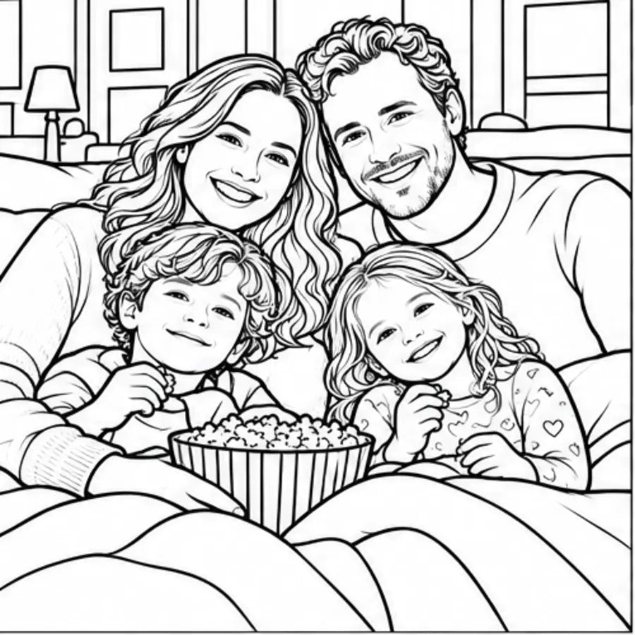 Coloring page from a fictional You, Outlined sample book