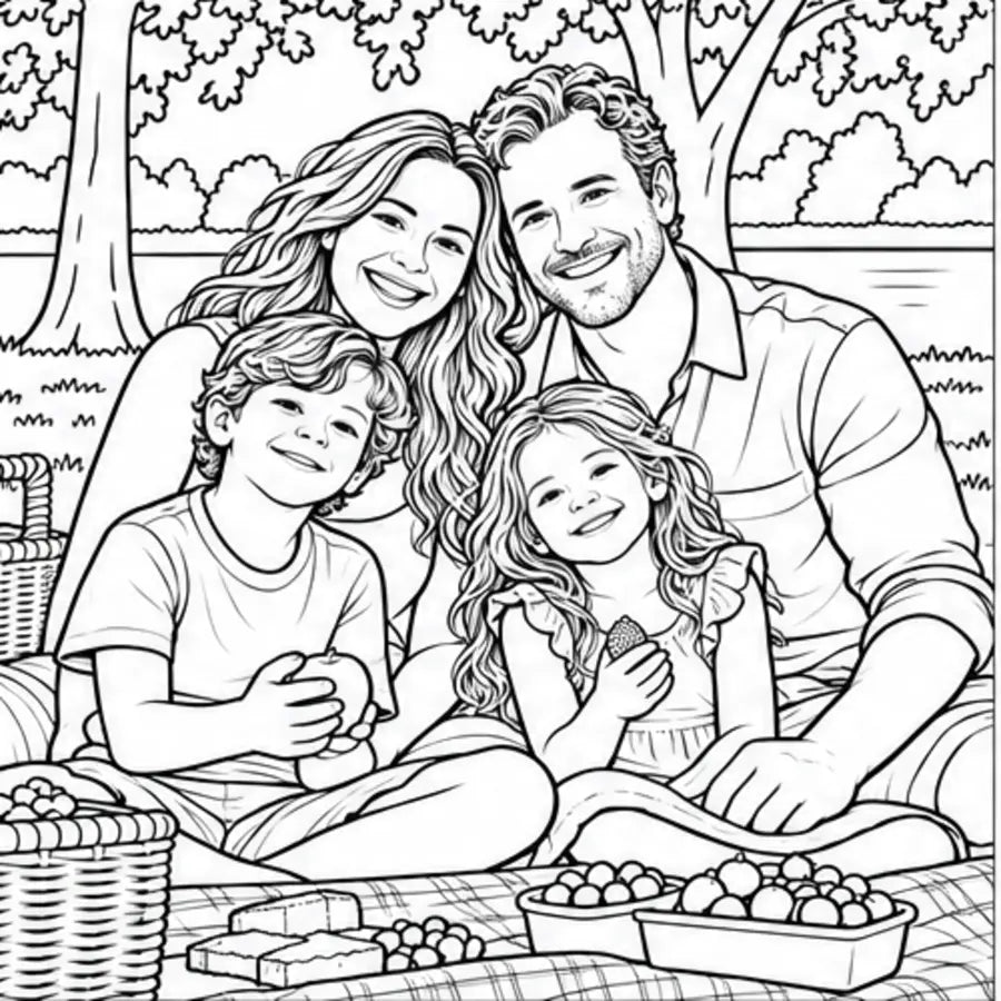Coloring page from a fictional You, Outlined sample book
