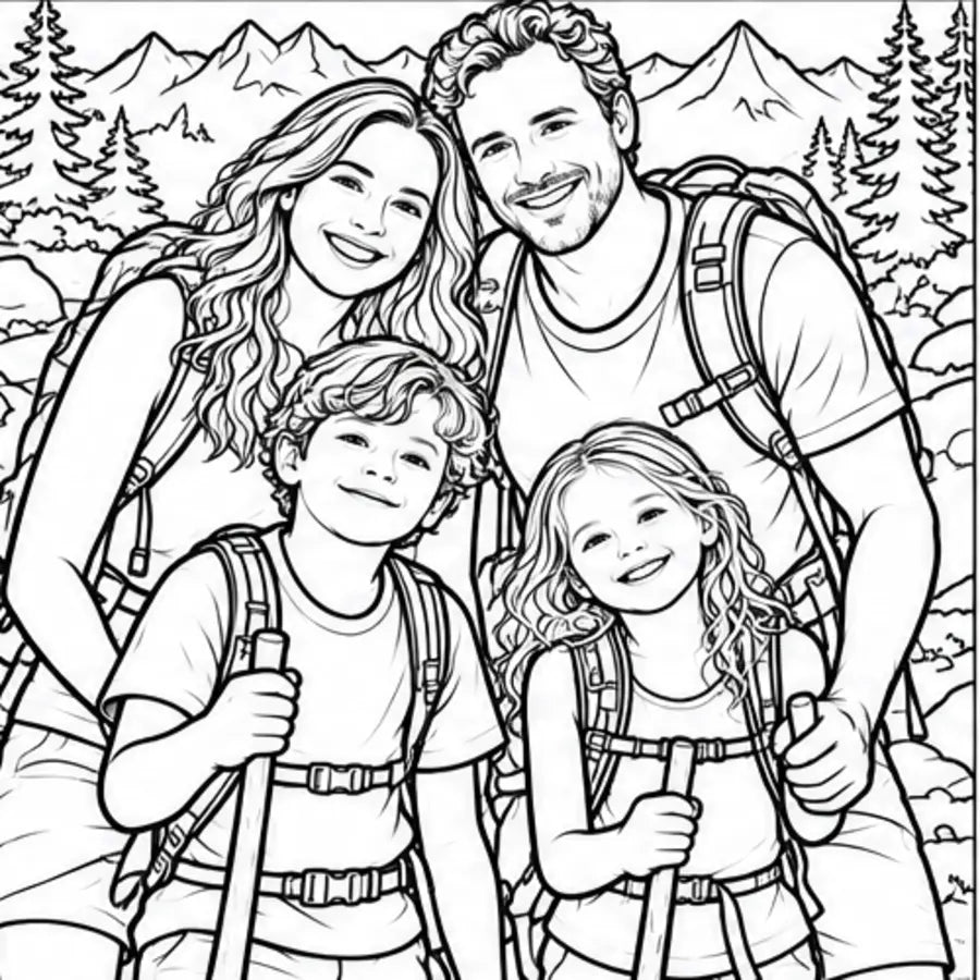 Coloring page from a fictional You, Outlined sample book